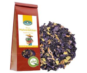 Blaue Fleurs de Malve pour Tisane - Thé Colorant 1-5 Minutes Bleu - PeppermintMan - Sachet Papier (120g)