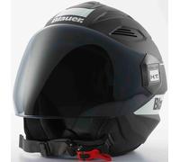 Blauer Brat Casque jet, Noir mat/blanc, Taille XS (53/54)