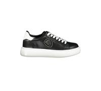 Blauer, Femme, Chaussures, Noir, Taille: 38 EU Baskets en cuir noir avec ornements de strass