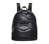 Blauer, Femme, Sacs, Noir, Taille: ONE Size Sac à Dos Noir Matelassé Vague en Similicuir