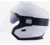 Blauer Hacker BTR Casque jet, Blanc/Noir, Taille M (57/58)