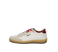 Blauer MURRAY01 Blanc Rouge Marine Blanc Chaussures Homme Baskets Lacets Cuir 41