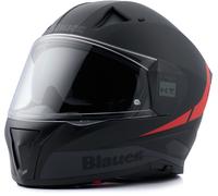 Blauer Naca NF01A Casque, noir-rouge, taille XL pour homme