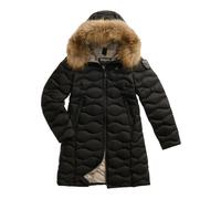 Blauer - Parka Longue Ondulée avec Fourrure Lynel - Femme - Manteaux - Noir - Taille: 44 FR