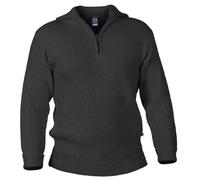 Blauer Peter - Pull Marin à col Camionneur - Laine de mérinos - 10 Couleurs Disponibles, Couleur:Anthracite-chiné, Taille:58