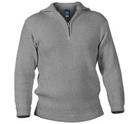 Blauer Peter - Pull Marin à col Camionneur - Laine de mérinos - 10 Couleurs Disponibles, Couleur:Gris-chiné, Taille:56