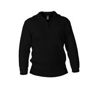 Blauer Peter - Pull Marin à col Camionneur - Laine de mérinos - 10 Couleurs Disponibles, Couleur:Noir, Taille:48