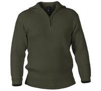 Blauer Peter - Pull Marin à col Camionneur - Laine Vierge - 9 Couleurs Disponibles, Couleur:Olive, Taille:44