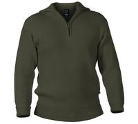 Blauer Peter - Pull Marin à col Camionneur - Laine Vierge - 9 Couleurs Disponibles, Couleur:Olive, Taille:60