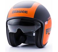 Blauer Pilot 1.1 G Graphic Casque jet, noir mat/orange, Taille XS (52/54)