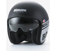 Blauer Pilot 1.100 Casque jet, Noir mat/blanc, Taille S (55/56)