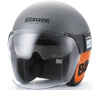 Blauer Pod 06 Casque Jet, Gris Mat/Orange, XL (60/62)