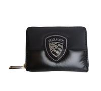Blauer Portefeuille femme avec porte-monnaie noir femme 12 x 9 x 3 cm PALM03