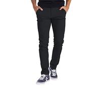 BlauerHafen - Pantalon chino pour homme - Designer - Stretch - Tissu - Coupe slim - Pantalon décontracté, Noir , 30W / 30L