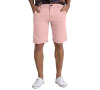 BlauerHafen Short chino d'été pour homme - Coupe ajustée - En coton classique - Décontracté - Pour la plage, le jogging - Toutes les tailles 30-40, rose clair, Taille 40