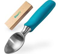 BlauKe® Portionneuse à glace en acier inoxydable - Cuillère à glace professionnelle | Portionneuse avec poignée antidérapante confortable pour boules de glace, crèmes glacées