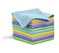 Blaumann Lot de 10 Chiffons de Cuisine en Microfibre pour séchage, Super absorbants, 30 x 30 cm, Serviettes de Cuisine, Voiture, Verre, Salle de Bain, réutilisables, Multicolore