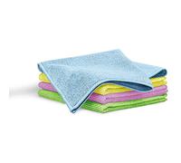 Blaumann Lot de 4 chiffons de cuisine en microfibre pour séchage, super absorbants, taille XXL 40 x 38,5 cm, serviettes de nettoyage, cuisine, voiture, verre, salle de bain, réutilisables, Multicolore