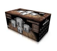 BLAUMANN - Lot de 8 ustensiles de cuisine Jumbo en acier inoxydable, Gourmet Line