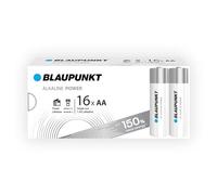 BLAUPUNKT AA Piles alcalines, Paquet de 16, idéales pour Les horloges murales et Les télécommandes, LR6BPO/16CB