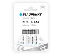 BLAUPUNKT AAA Piles alcalines, Paquet de 4, idéales pour Les horloges murales et Les télécommandes, LR03BPO/4CP