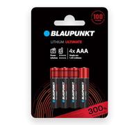 BLAUPUNKT AAA Piles au Lithium, Paquet de 4, idéales pour Les appareils Photo numériques, Les appareils de l'internet des Objets (IdO), FR03BUL/4CP