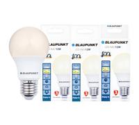 BLAUPUNKT Ampoule GLS E27 12W 1200 lm 2700K Blanc chaud depolie, Lot de 3 | Duree de vie 25 000 heures, Non dimmable, Economie d'energie, Diffusion homogene - pour grandes pieces, salons et restaurants