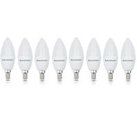 Blaupunkt Ampoule LED E14 - Bougie - Éclairages pour Pièces - 6.8W - Remplacement de 50W - Dépolie - Blanc Naturel 4000K - 680 lumens - Lampe Économe en Énergie et en Coûts - Lot de 8