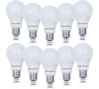 Blaupunkt Ampoule LED E27 - Classique A60 - Éclairages pour Pièces - 6W - Remplacement de 48W - Dépolie - Blanc Naturel 4000K - 600 lumen - Lampe Économe en Énergie et en Coûts - Lot de 10