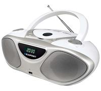 Blaupunkt BB14WH Lecteur CD Enregistreur CD Argent, Blanc Lecteur CD (2 W, Enregistreur CD, Argent, Blanc, LCD, AC, Batterie, 230 mm)