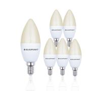 BLAUPUNKT Bougie LED E14 10W 820 Lumens 2700K Blanc chaud lustre, Lot de 6