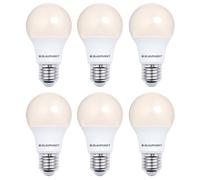 BLAUPUNKT E27 Ampoule Classique A60 6W 570 Lumen Blanc Chaud, Lot de 6