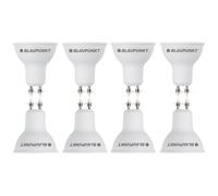 Blaupunkt LED GU10 Spot LED lamp, 5W, remplace ampoule 50W, blanc naturel 4000K, lumière naturelle neutre jour, Intensité non variable, 500 lumens, intérieur extérieur, lot de 8