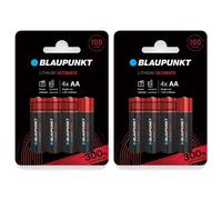 BLAUPUNKT Lot de 2 Packs 4 Piles AA LR6 Lithium ULTIMATE Idéale Appareils Photo