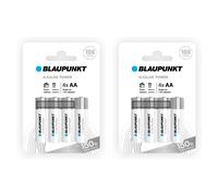 BLAUPUNKT Lot de 2 piles AA alcalines, paquet de 4