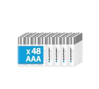 BLAUPUNKT LR03BPO/48 Lot de 48 Piles alcalines AAA pour horloges murales et télécommandes TV