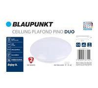 BLAUPUNKT Plafonnier LED avec deux ampoules E27 remplaçables, Moderne, Rond, Plafonnier Encastré pour Intérieur Extérieur Couloir Bureau