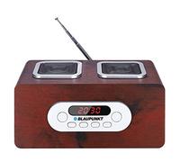 Blaupunkt Radio / radio-réveil PP5BR – MP3, USB/AUX, FM PLL – Bois marron, batterie rechargeable