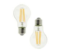 Blaupunkt Vintage Filament LED Bulb A60 E27 - Clear Light - Dimmable - 8W - Replacement of 75W - Warm White 2700K - 1055 Lumens - Decorative - Retro - Class A+ - Pack of 2