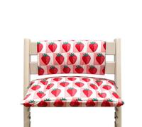 Blausberg Baby - Ensemble de coussins d'assise junior pour Stokke Tripp Trapp (sans fente dans le coussin d'assise), lavable, motif de fraise rouge