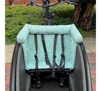 Blausberg Coussin de vélo pour bébé Urban Arrow Family & Family Next - Accessoire de siège résistant aux intempéries - Vert menthe et feuilles de sauge
