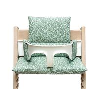 Blausberg Lot de coussins d'assise pour bébé lavables - Compatible avec les matériaux de chaise haute Stokke Tripp Trapp Trapp - Certifié Oeko-Tex Standard - Fabriqué en Allemagne (feuilles vertes et