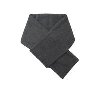 Blausky 1 écharpe chaude pour homme, 78 x 14 cm, tube de cou en polaire couleur unie, écharpe douce d'hiver, courte, écharpe, cache-cou, cache-cou, pour l'automne et l'hiver, noir, gris foncé, 78x14cm