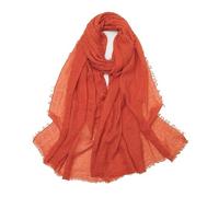 Blausky 90 x 180 cm Ladiery - Écharpe fine pour femme - Écharpe d'été - Étole - Robe de soirée - Écharpe de mariée - Écharpe fine pour le printemps et l'été - Orange B
