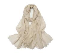 Blausky 90 x 180 cm Ladiery - Écharpe fine pour femme - Écharpe d'été - Étole - Robe de soirée - Écharpe de mariage - Écharpe fine pour le printemps et l'été - Beige