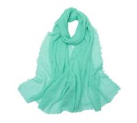 Blausky 90 x 180 cm Ladiery - Écharpe fine pour femme - Écharpe d'été - Étole - Robe de soirée - Écharpe de mariée - Écharpe fine - Pour le printemps et l'été - Vert mer