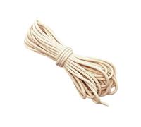 Blausky Fil élastique rond en nylon - 3 mm x 20 m - Pour travaux manuels - Cordon en caoutchouc pour bracelets, chouchous, perles, bijoux - Beige