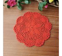 Blausky Lot de 2 Paillassons Ronds Brodés, Napperons au Crochet, Napperons en Dentelle, Set de Table en Coton Petits Napperons Crochet Chemin de Table, Napperons pour Tasses, Bols, Assiettes, Vases