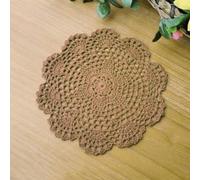 Blausky Lot de 2 Paillassons Ronds Brodés, Napperons au Crochet, Napperons en Dentelle, Set de Table en Dentelle en Coton, Sous-Verres, Paillassons pour Tasses, Bols, Assiettes, Vases, Antiquités, 20