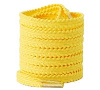 Blausky Lot de 2 paires de lacets plats de 140 cm - Lacets ondulés indéchirables - Lacets de rechange de 0,7 cm en polyester - Pour baskets, chaussures de sport, chaussures de course, blancs, jaune a